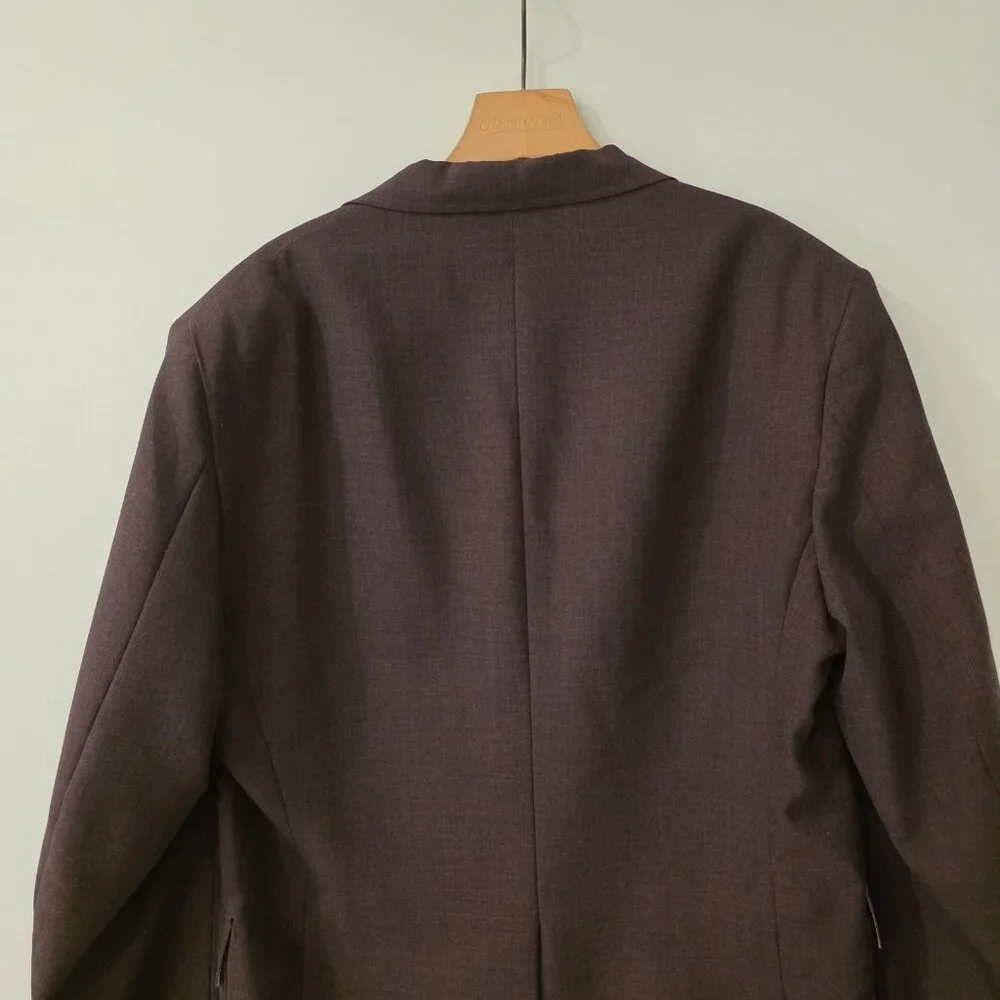 Vintage Stafford Blazer Burgundy Gold 2-Button Jacket Sport Coat‎ USA Mens 42L